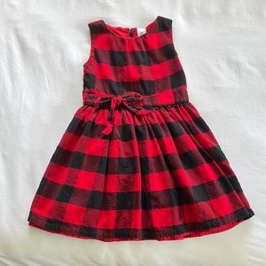 Red and black buffalo plaid Carter’s dress